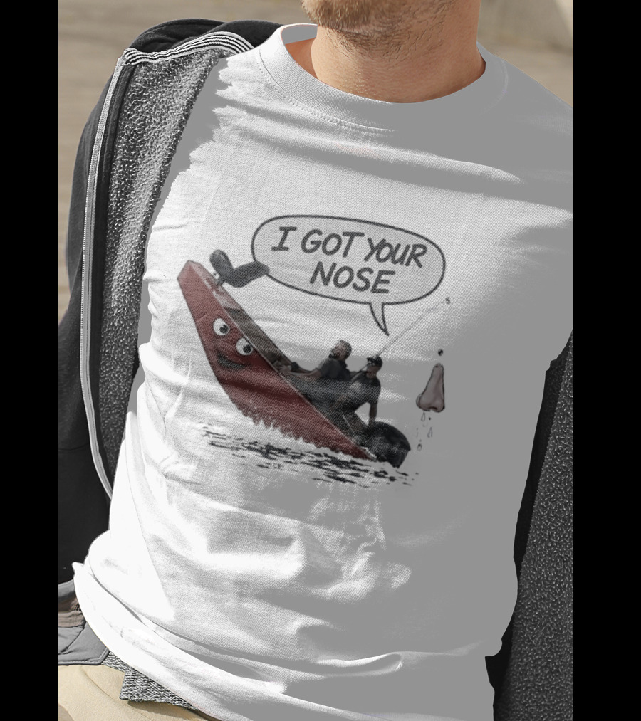 Fishing I Got Your Nose Happy Boat And Fishing Rod Fun T-Shirt