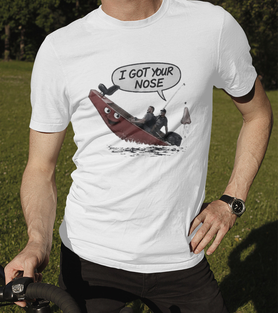 Fishing I Got Your Nose Happy Boat And Fishing Rod Fun T-Shirt