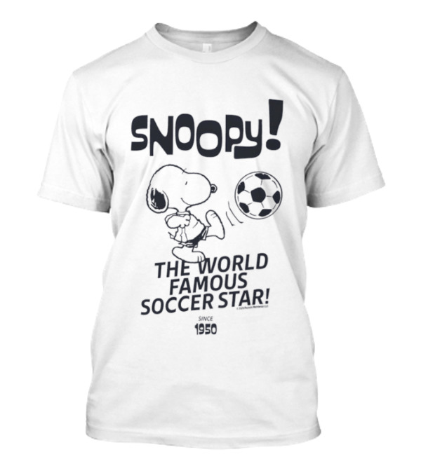 Snoopy World Famous Soccer Star Peanuts Ringer T-Shirt