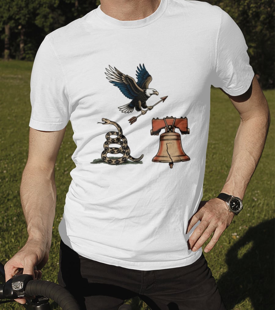 Guardians Of Freedom Eagle Snake Liberty Bell Arrow T-Shirt