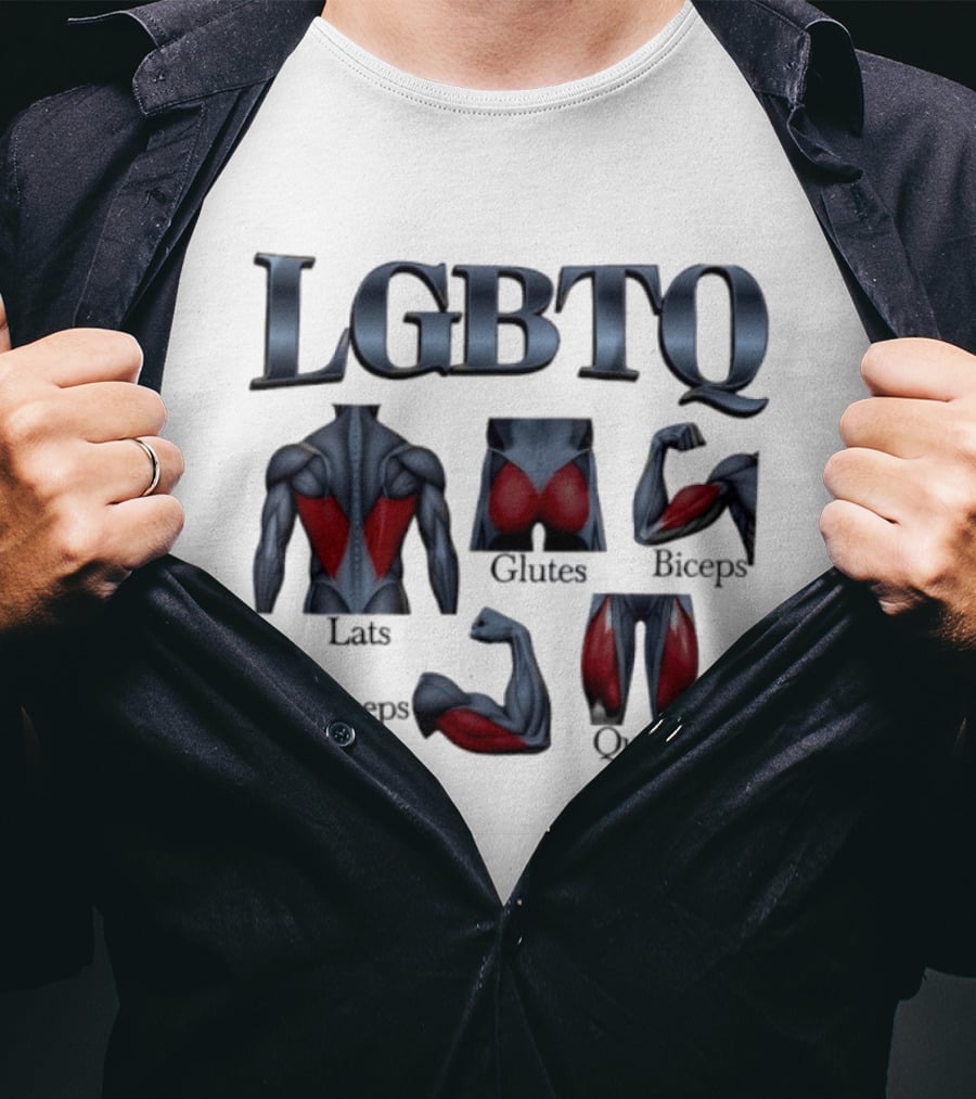 LGBTQ Lats Glutes Biceps Triceps Quads Fitness Pride T-Shirt
