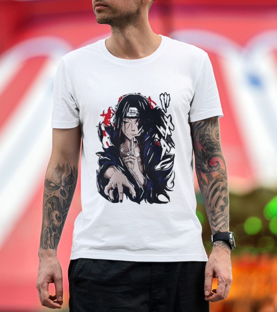 Itachi Uchiha Akatsuki Mangekyo Sharingan Raven Naruto Shippuden Anime T-Shirt