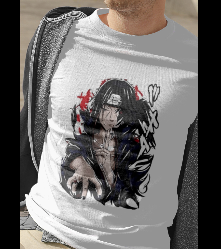 Itachi Uchiha Akatsuki Mangekyo Sharingan Raven Naruto Shippuden Anime T-Shirt