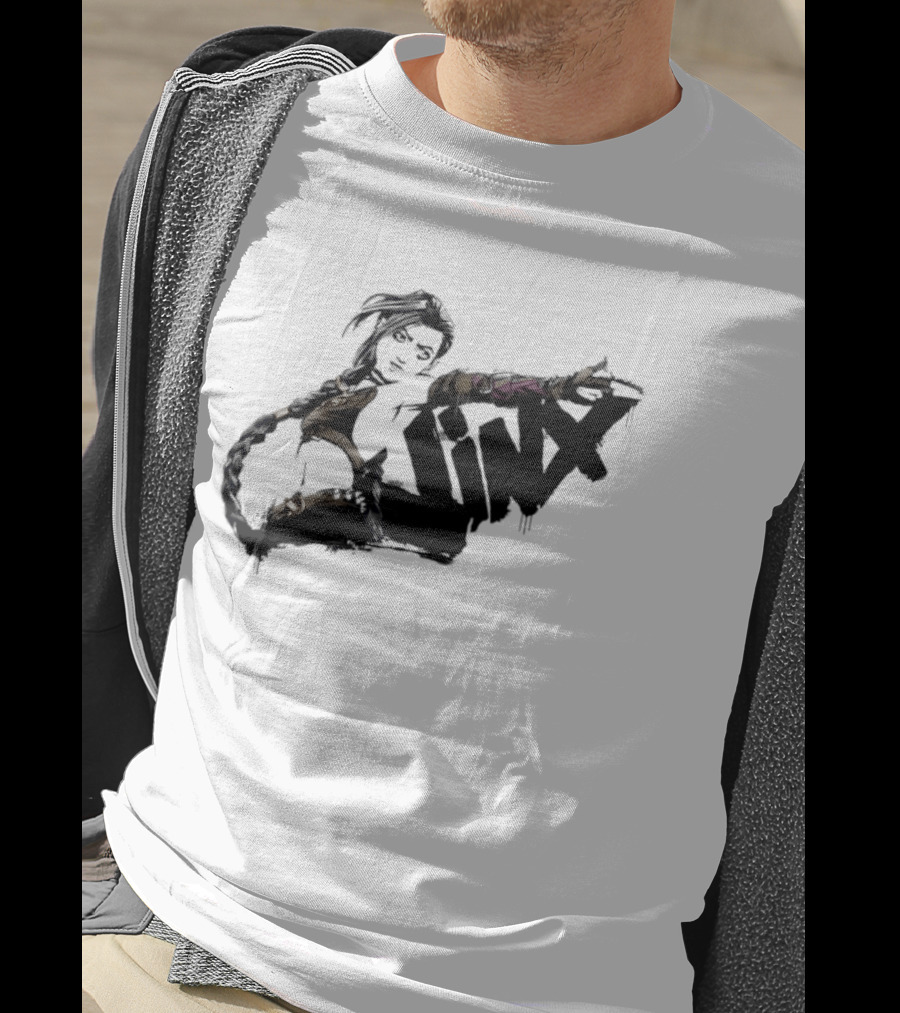 Arcane Jinx League Of Legends Season 2 Graffiti Spray Paint T-Shirt