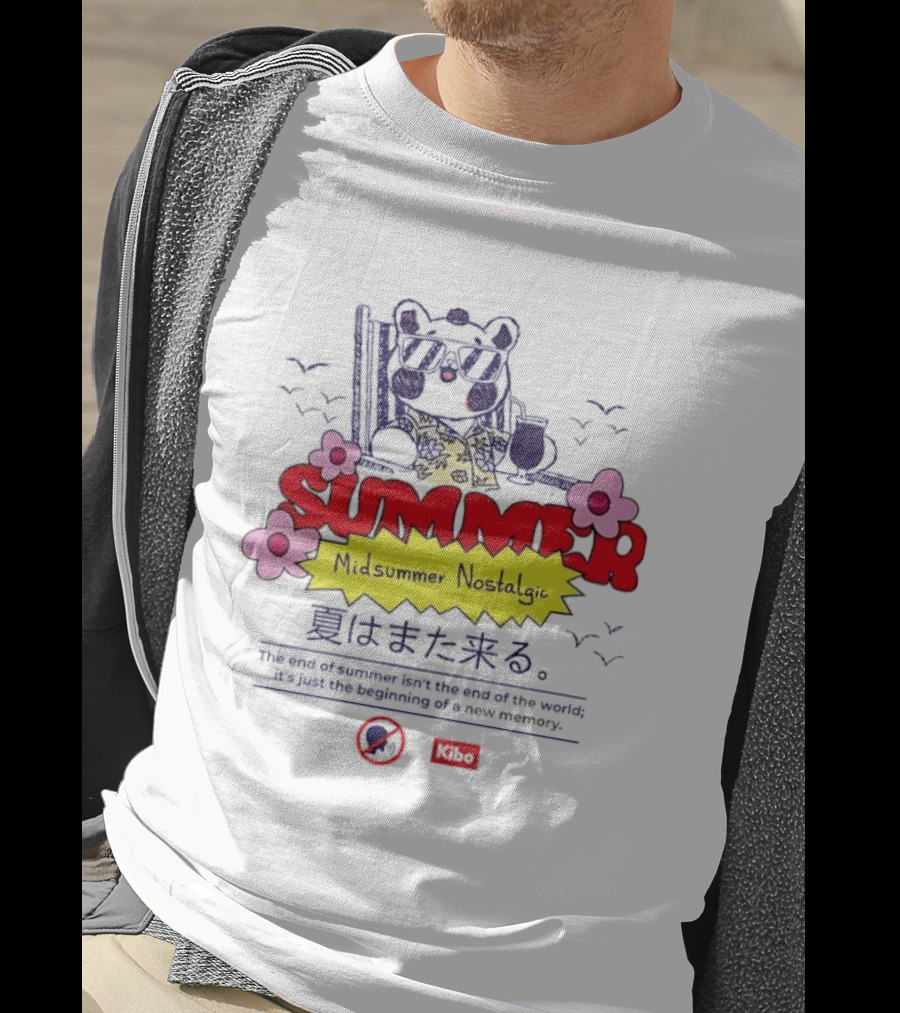 Kibo Chill Bear Midsummer Summer Nostalgic 2026 Vacation T-Shirt