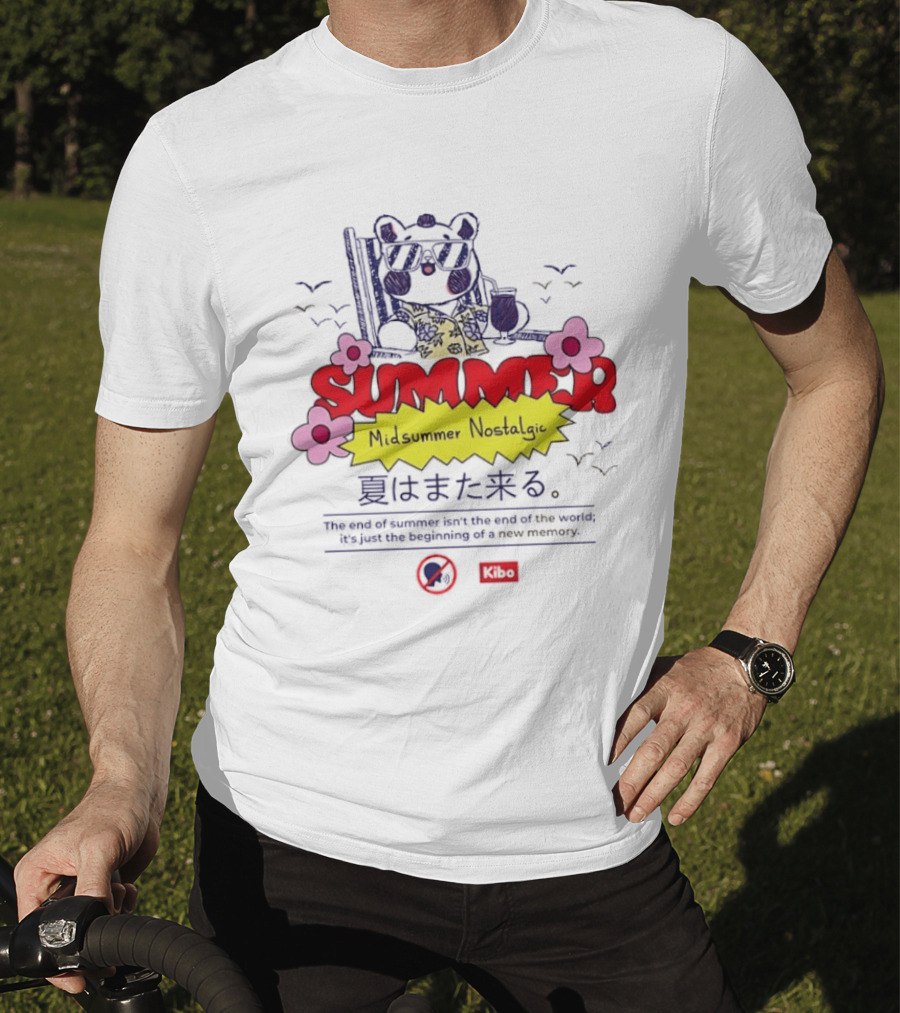 Kibo Chill Bear Midsummer Summer Nostalgic 2026 Vacation T-Shirt