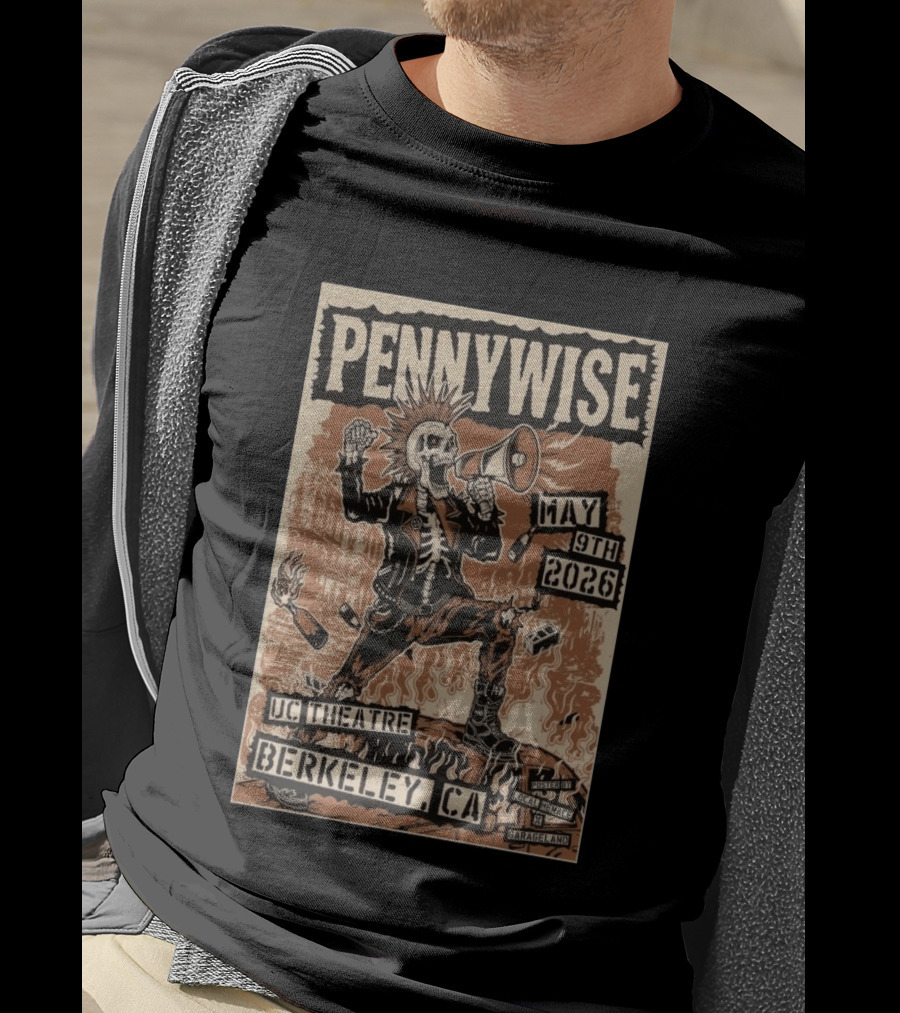 Pennywise UC Theatre Berkeley May 9 2026 Event T-Shirt