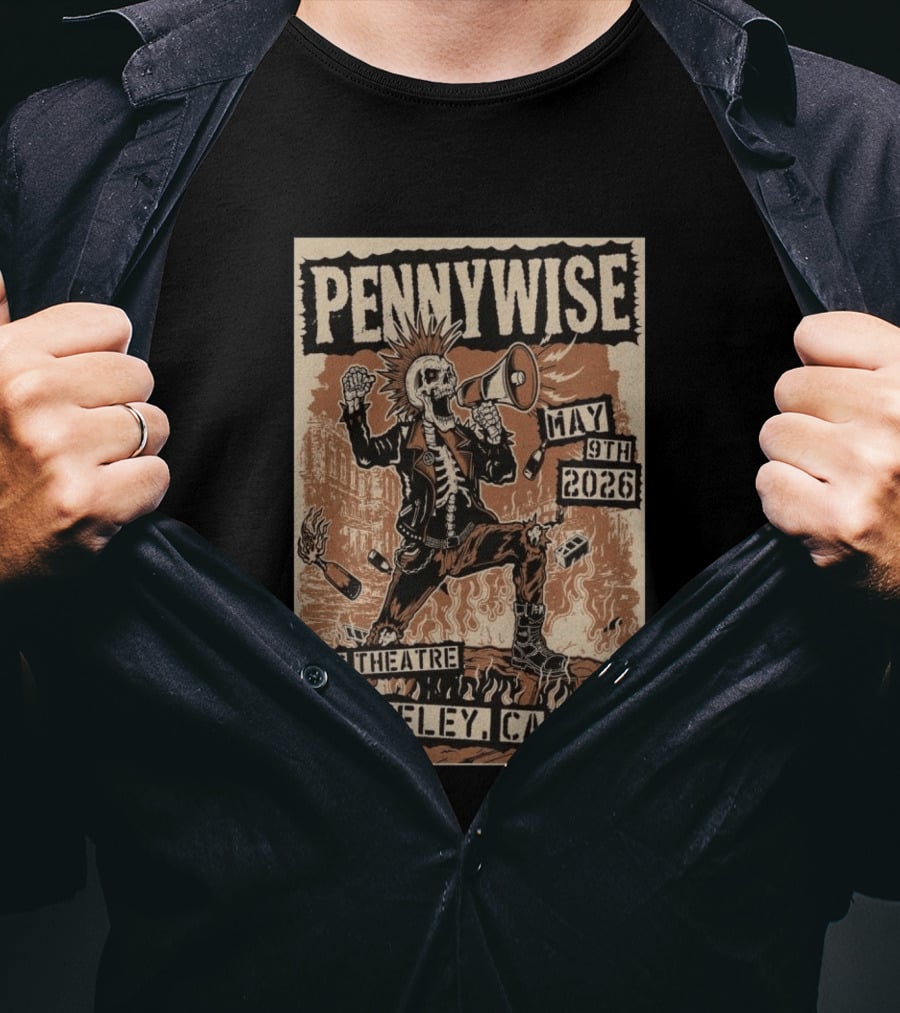 Pennywise UC Theatre Berkeley May 9 2026 Event T-Shirt