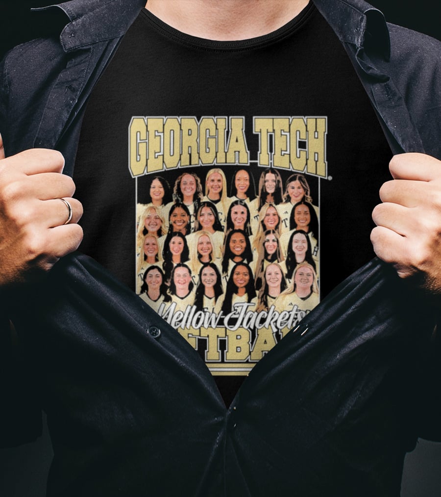 Georgia Tech Yellow Jackets Softball Women's Team Photo T-Shirt