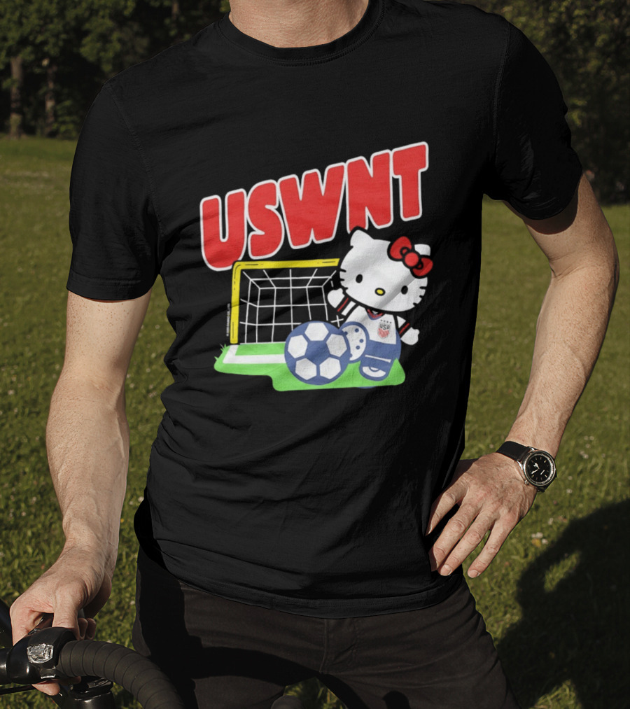 USWNT Hello Kitty Soccer Goal Collaboration USA Soccer Team T-Shirt