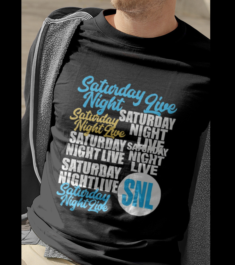 Saturday Night Live SNL Repeat Text Collage T-Shirt