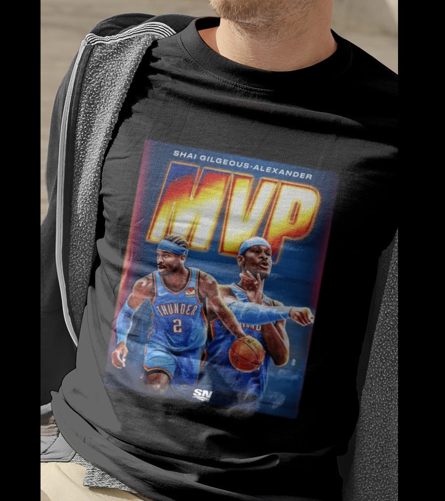 Shai Gilgeous Alexander Thunder MVP Basketball Star T-Shirt