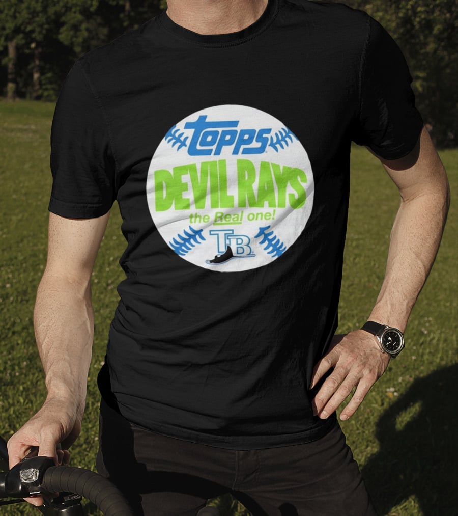 Tampa Bay Devil Rays Topps The Real One TB Vintage Baseball T-Shirt