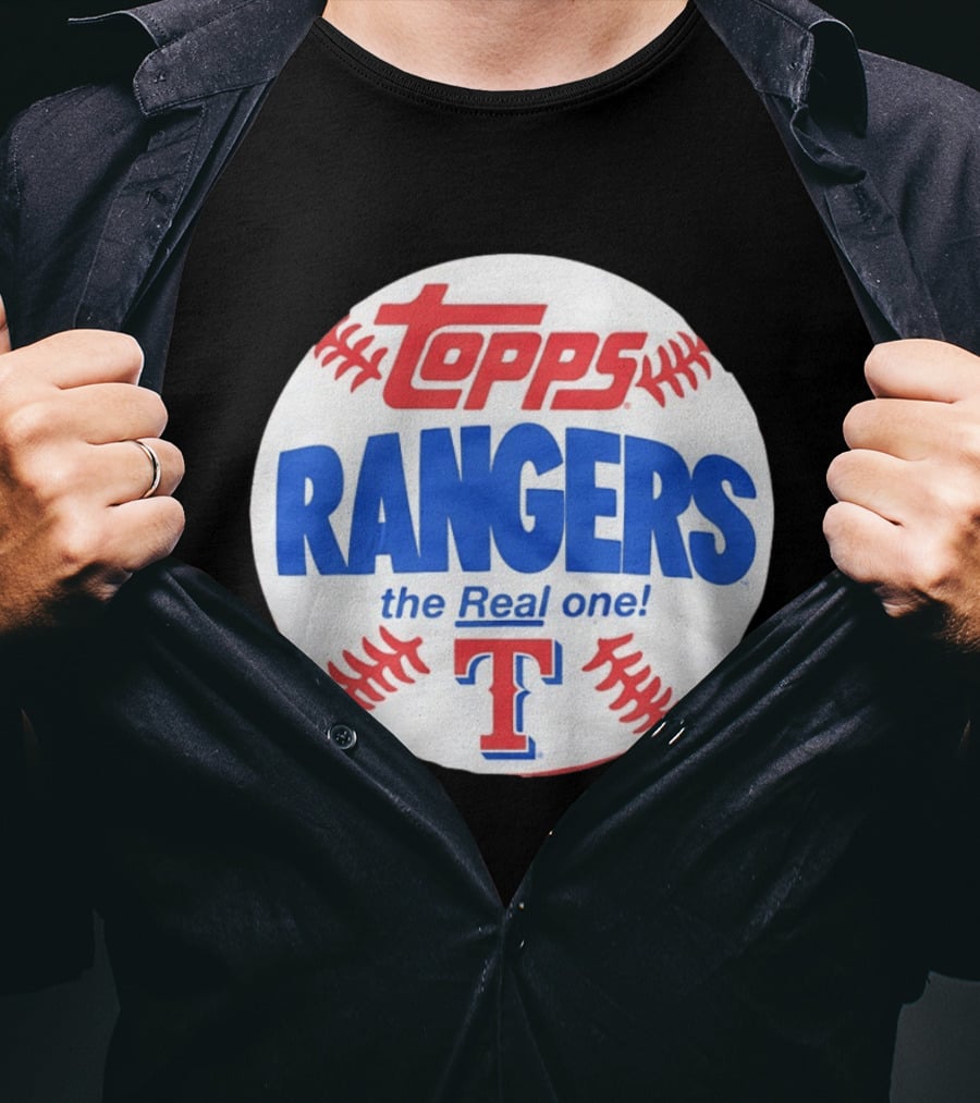 Texas Rangers Topps Baseball The Real One T-Shirt