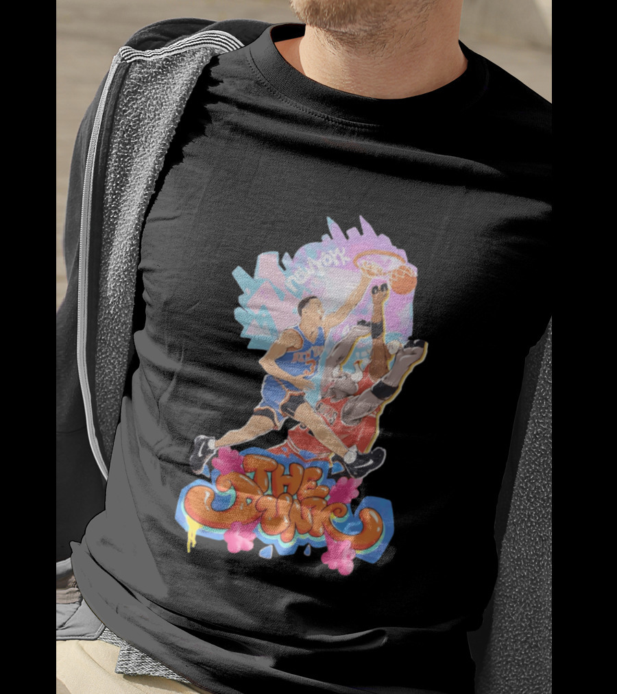 The Dunk New York Knicks Basketball Action Graffiti T-Shirt