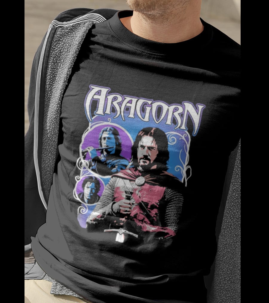 Aragorn The Lord Of The Rings Vintage Heroic Fantasy T-Shirt