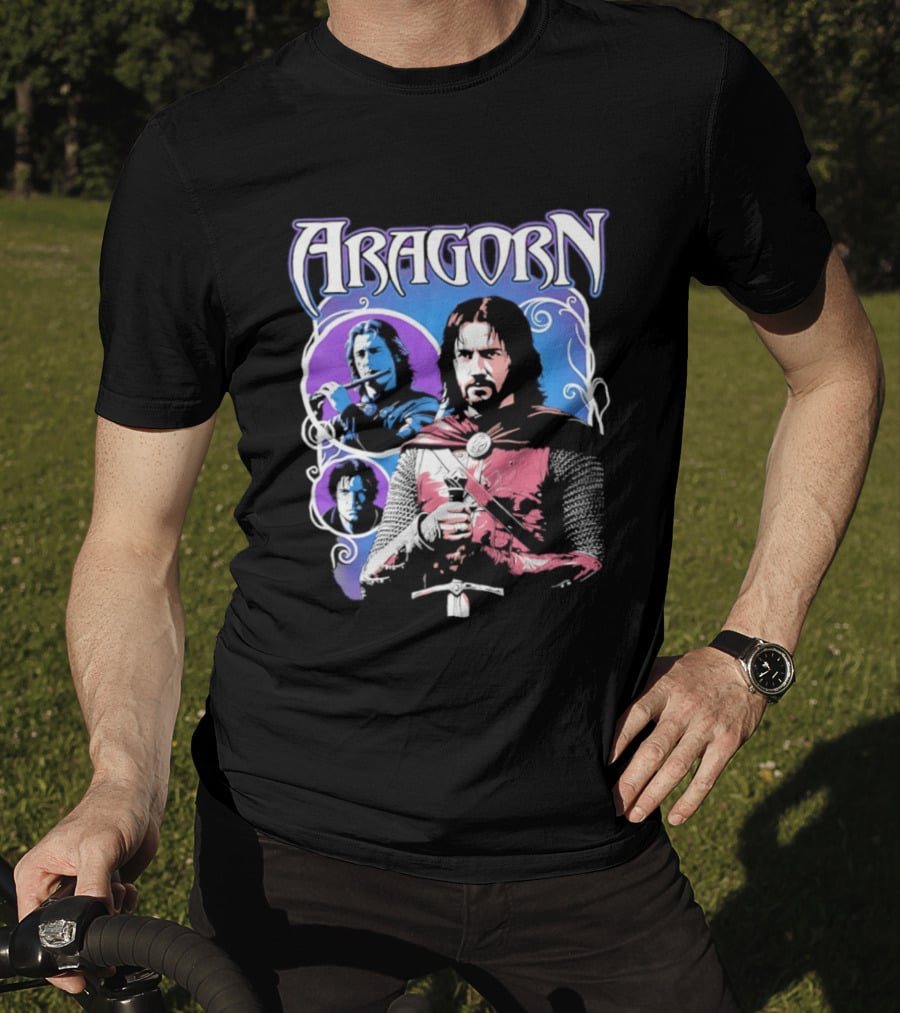 Aragorn The Lord Of The Rings Vintage Heroic Fantasy T-Shirt