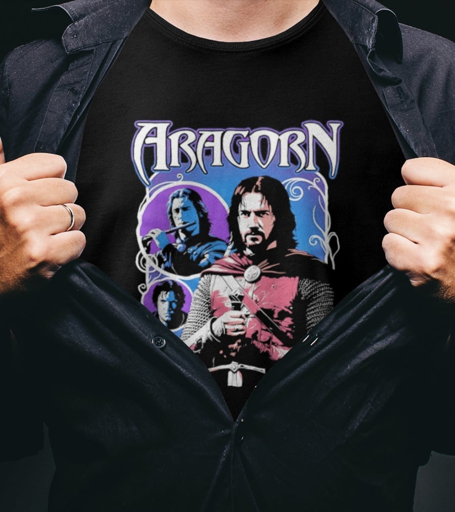 Aragorn The Lord Of The Rings Vintage Heroic Fantasy T-Shirt