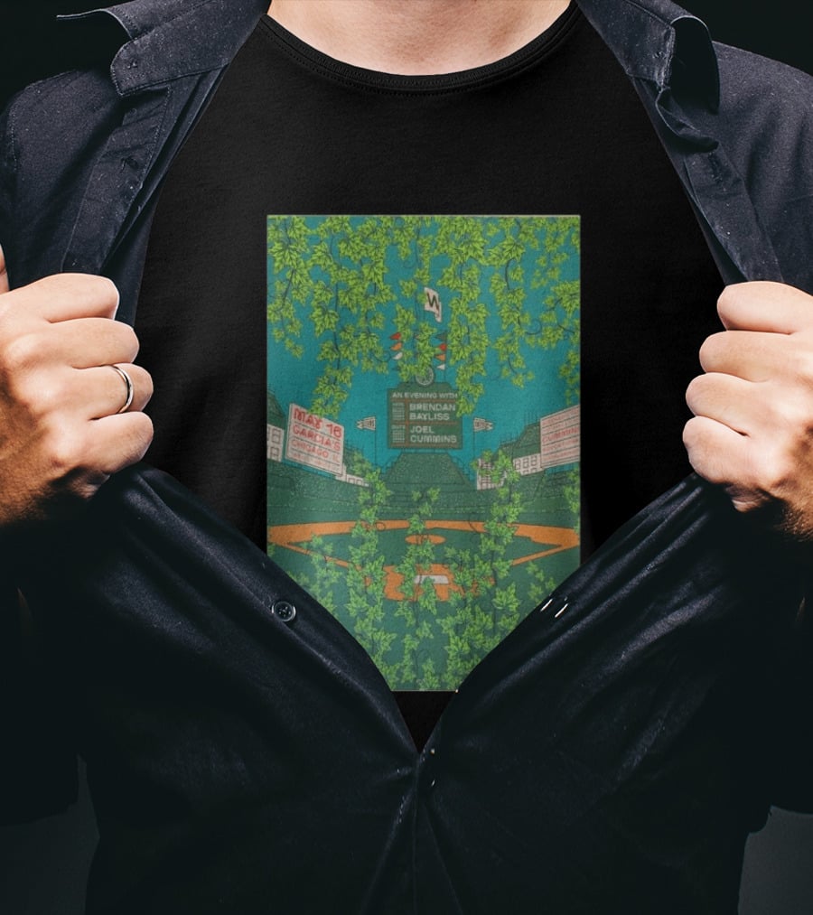 Umphrey's McGee An Evening With Brendan Bayliss Joel Cummins Garcia's Chicago IL May 16 Baseball Field T-Shirt