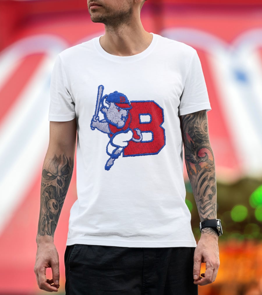 2026 Buffalo Bisons Big League Chew B Logo Baseball Bat Hitting Buffalo Embroidery Hat T-Shirt