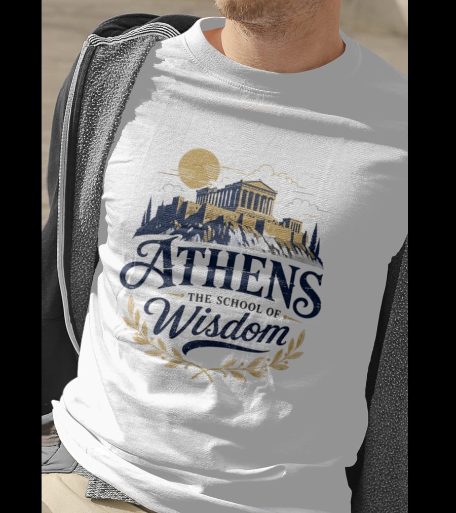 Athens Wisdom Academy Parthenon Symbolism T-Shirt