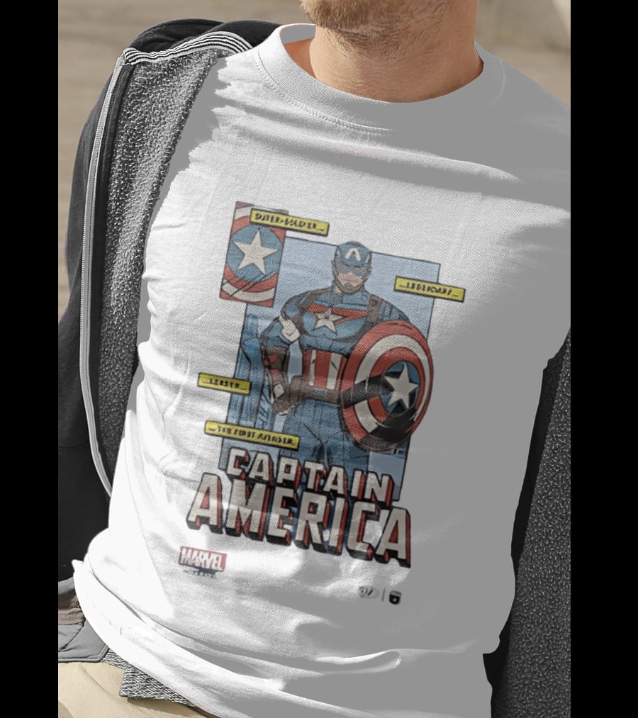 Captain America Marvel Comics Bold Soldier Shield Hero T-Shirt