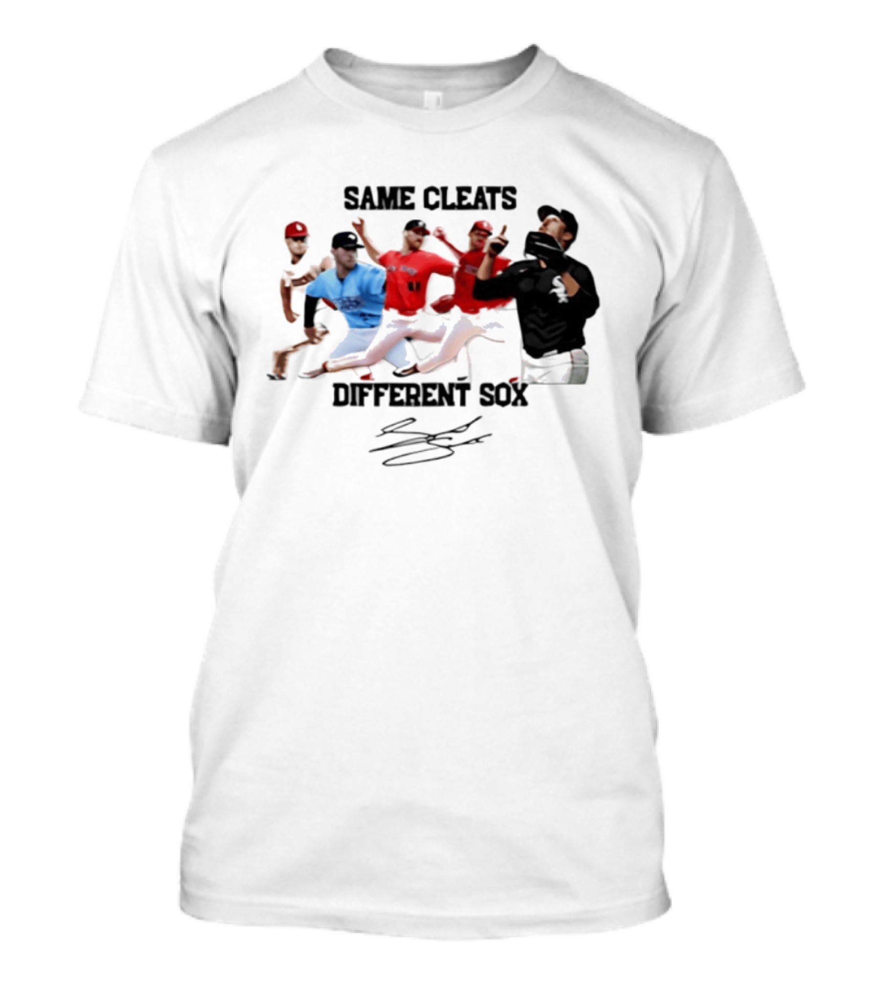 MLB Same Cleats Different Sox Baseball Players T-Shirt