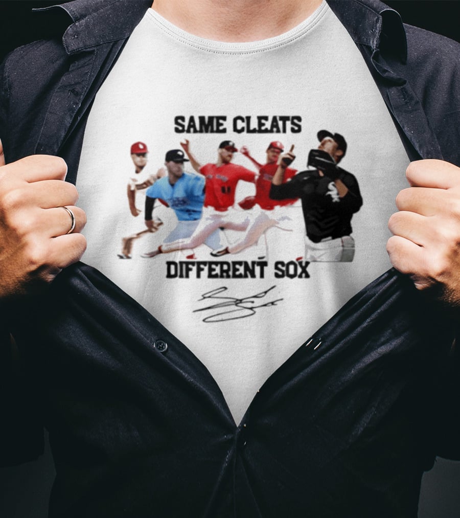 MLB Same Cleats Different Sox Baseball Players T-Shirt