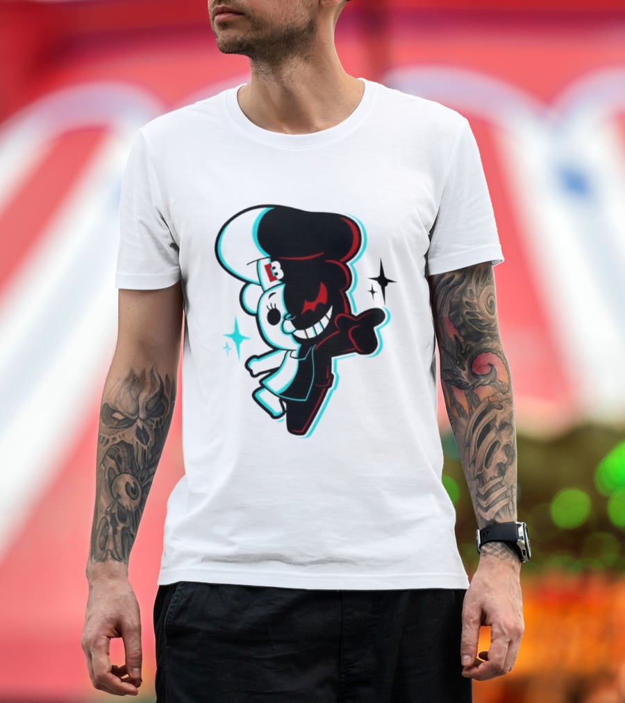 Danganronpa Monokuma Funkin B Symbol Neon T-Shirt