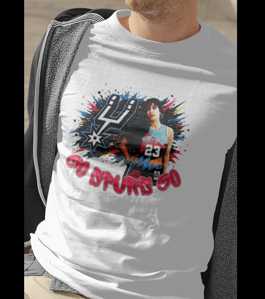 Go Spurs Go San Antonio Spurs Basketball Color Splash Game Day 2026 23 T-Shirt