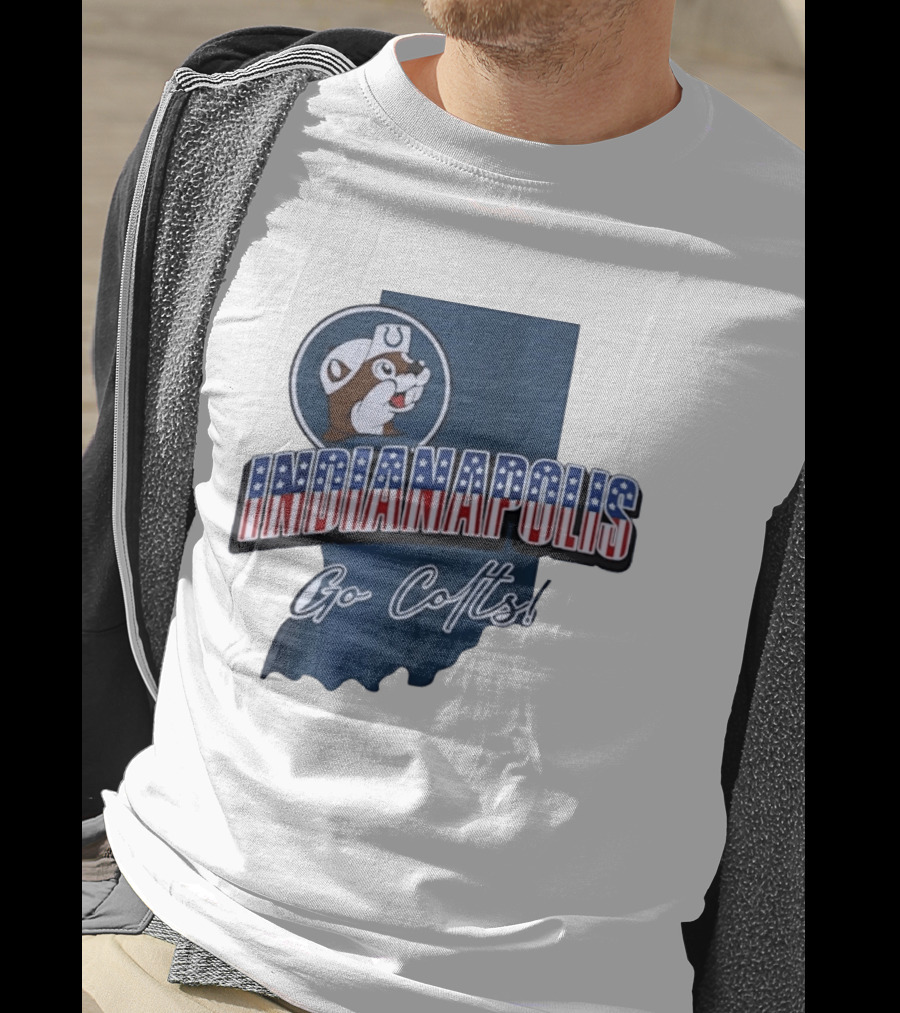 Indianapolis Colts Buc Ee's Patriotic Indiana Map Go Colts T-Shirt