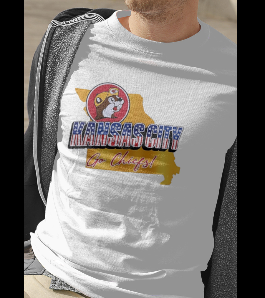 Kansas City Go Chiefs Buc Ee's Missouri Map T-Shirt