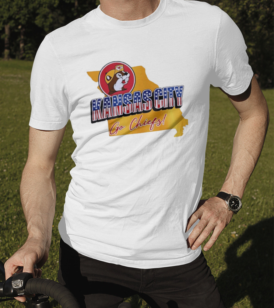 Kansas City Go Chiefs Buc Ee's Missouri Map T-Shirt
