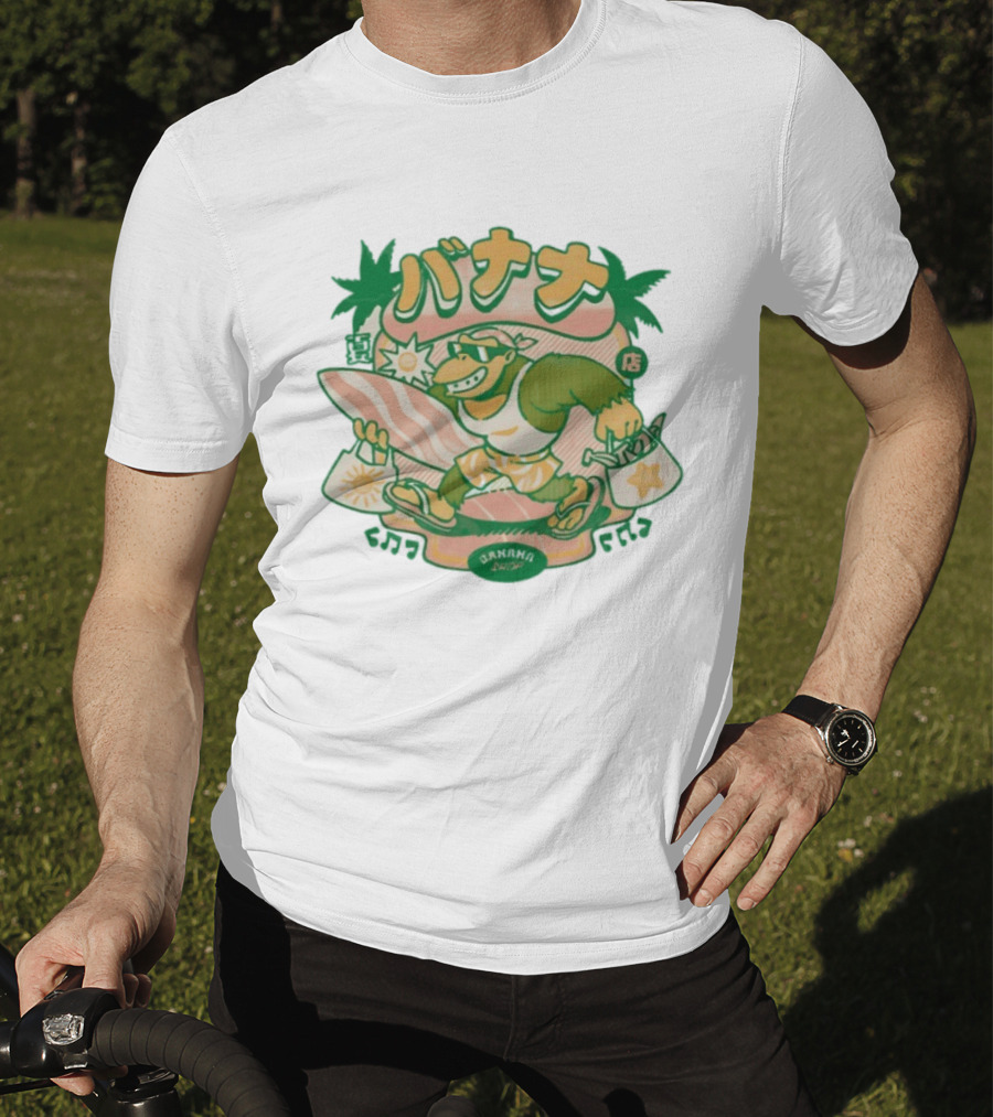Kong Banana Shop Summer Surfing Monkey Adventure T-Shirt