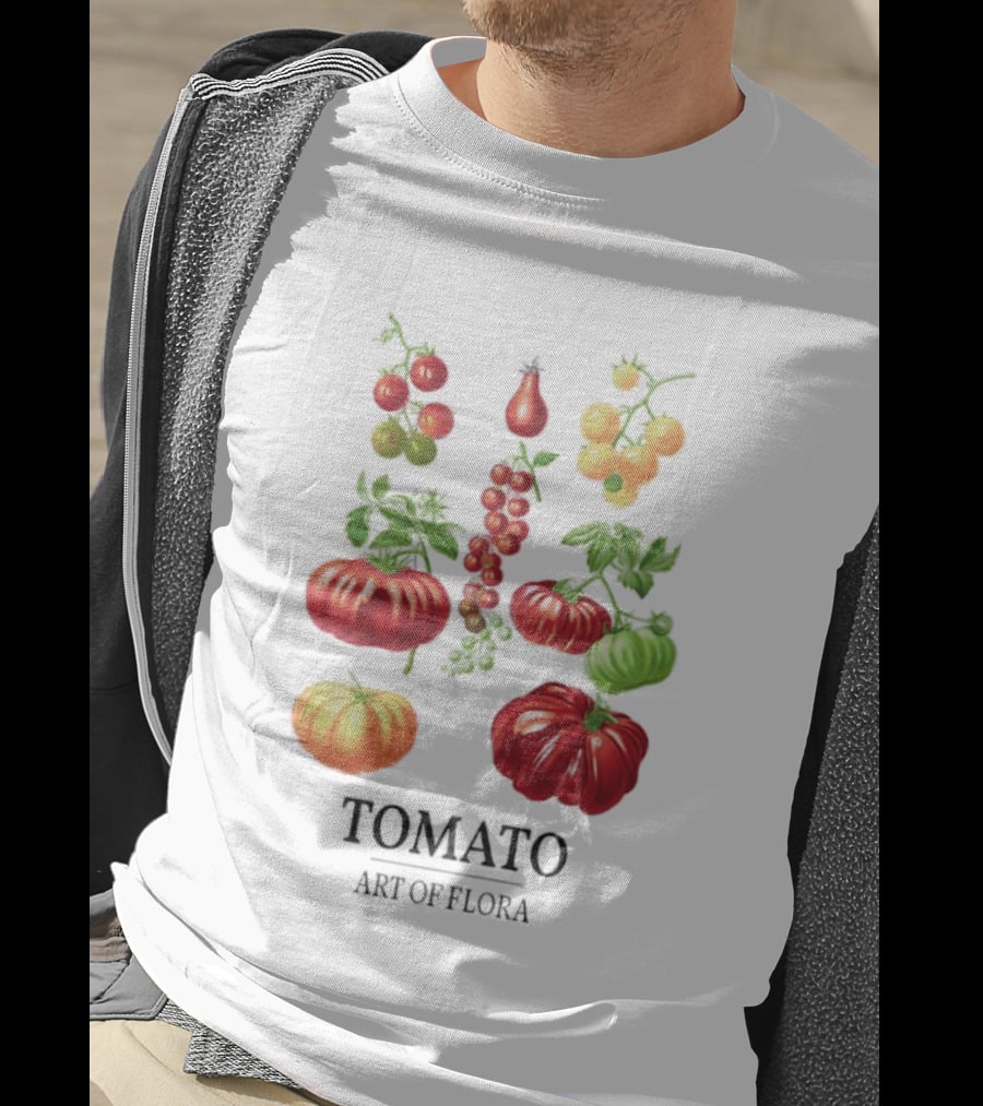 Tomato Art Of Flora Vegetables And Leaves Botanical Collection T-Shirt