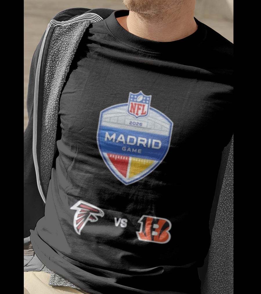 Atlanta Falcons Vs Cincinnati Bengals NFL 2026 Madrid Game Matchup T-Shirt