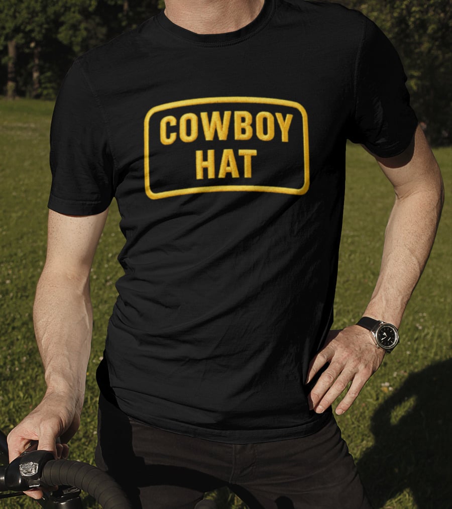 CM Punk Cowboy Hat Cap Yellow Embroidered T-Shirt