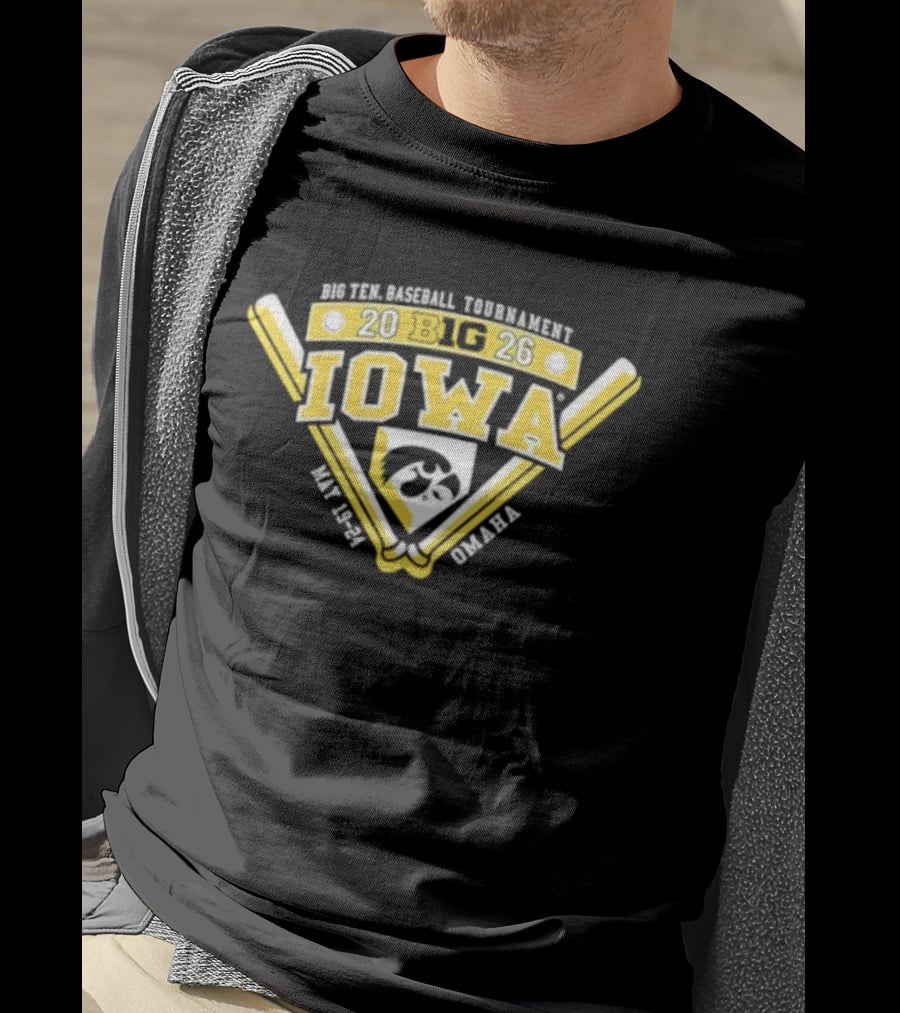 Iowa Hawkeyes Big Ten Baseball Tournament 2026 May 23 26 Omaha T-Shirt