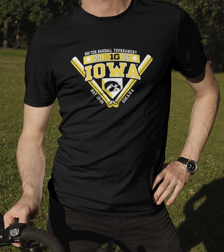 Iowa Hawkeyes Big Ten Baseball Tournament 2026 May 23 26 Omaha T-Shirt
