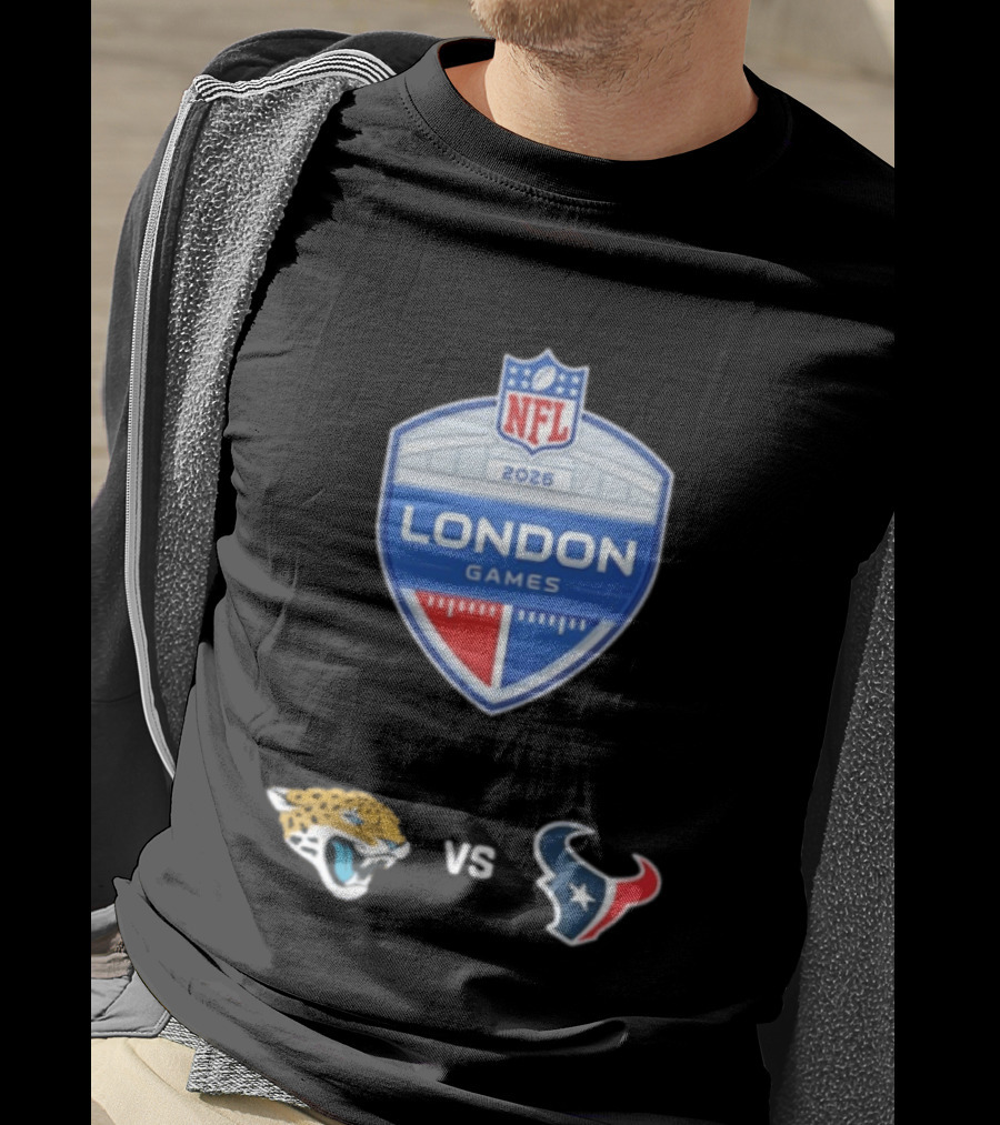 NFL 2026 London Games Jacksonville Jaguars Vs Houston Texans Matchup T-Shirt
