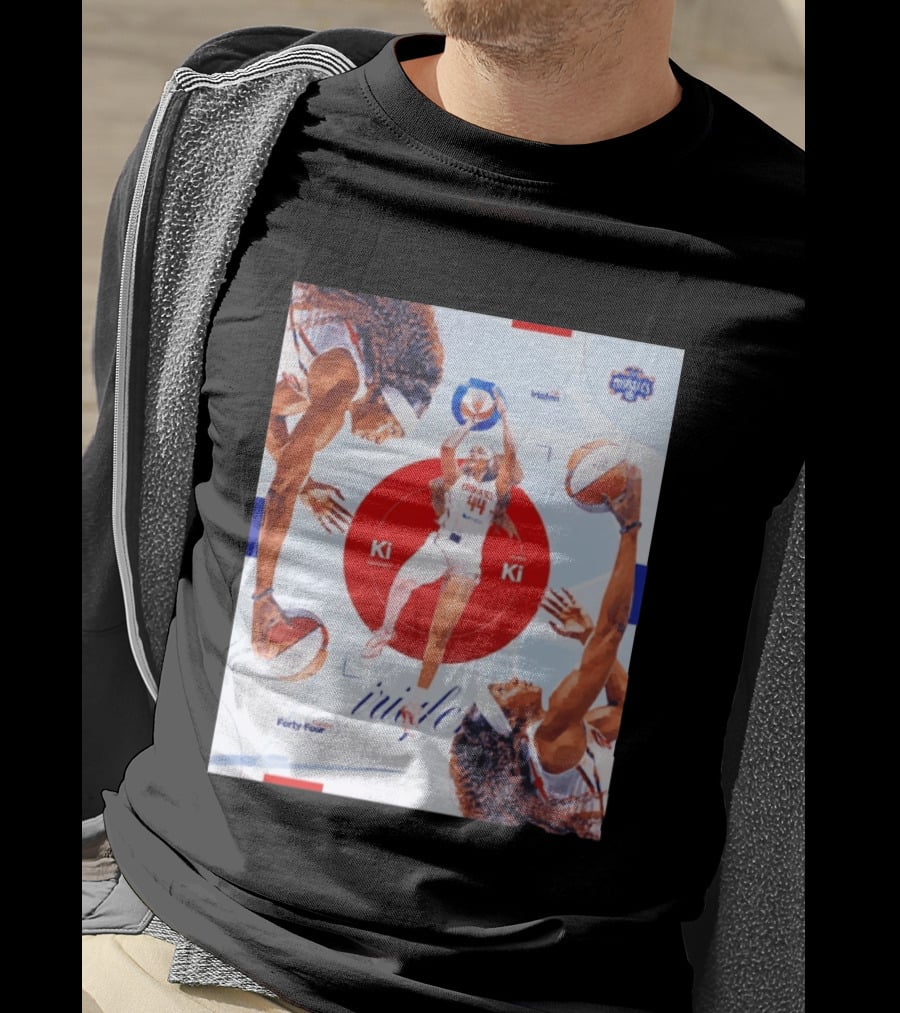 Washington Mystics Player Kiki Iriafen Number Forty Four Basketball Action Montage T-Shirt