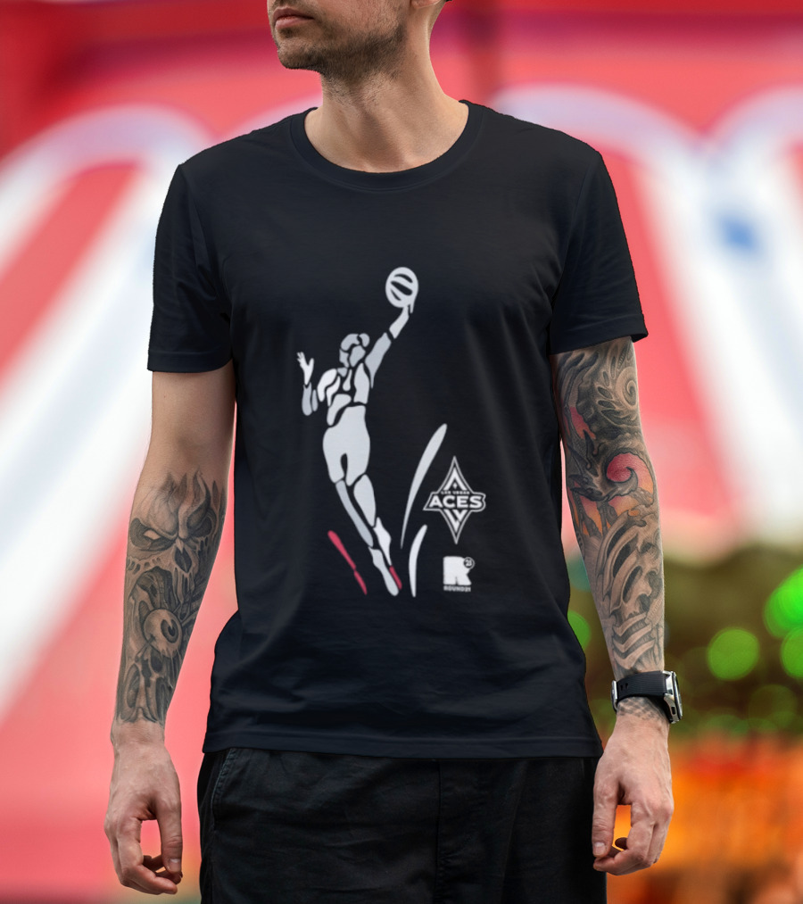 WNBA Las Vegas Aces Round21 Victory Dunk T-Shirt