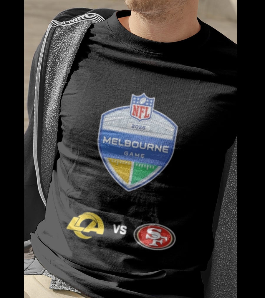 NFL 2026 Melbourne Game Los Angeles Rams Vs San Francisco 49ers Matchup T-Shirt