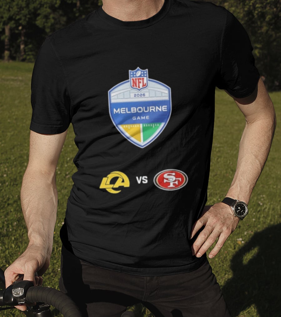NFL 2026 Melbourne Game Los Angeles Rams Vs San Francisco 49ers Matchup T-Shirt