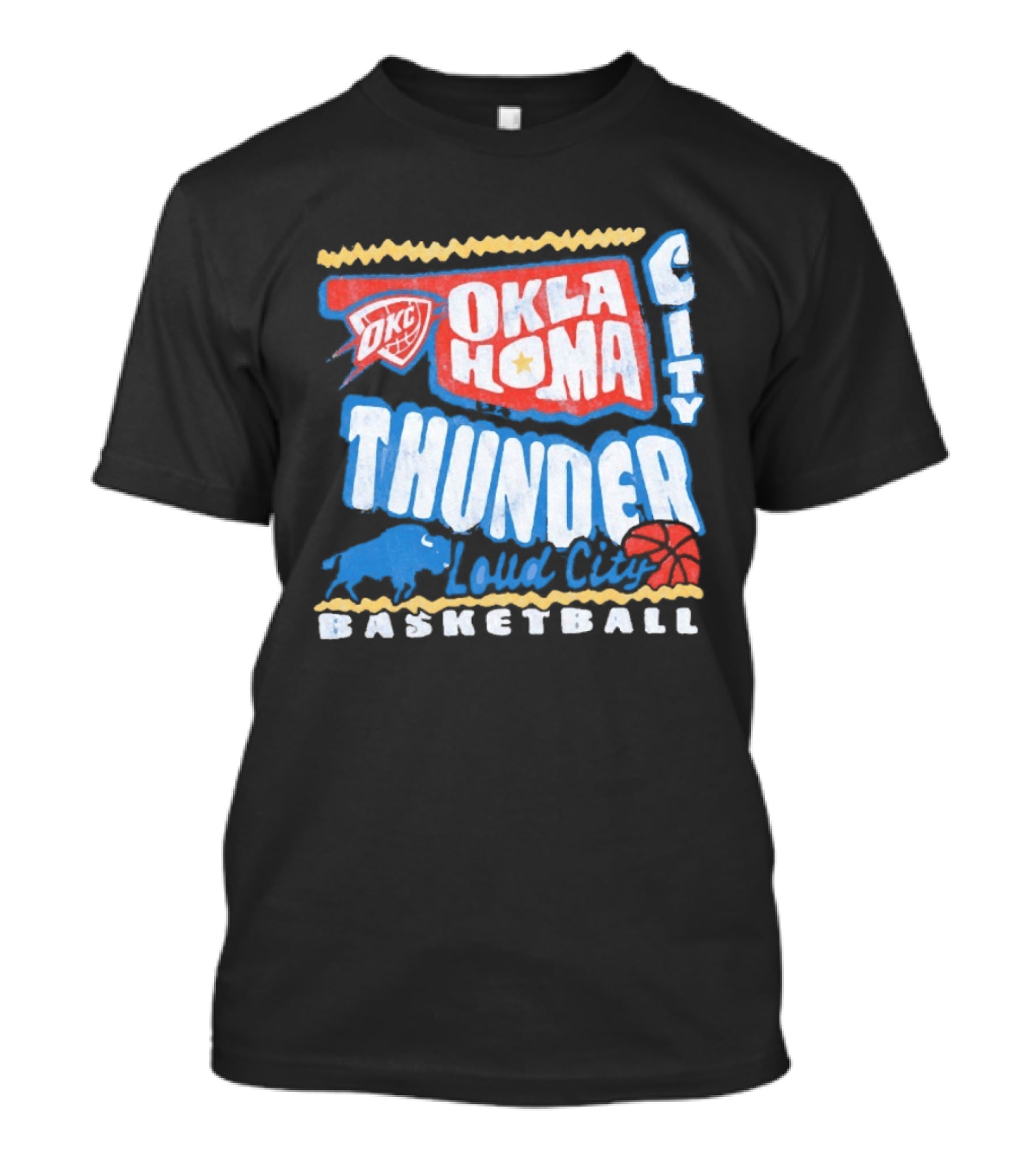 Oklahoma City Thunder Loud City Basketball OKC Team Spirit T-Shirt