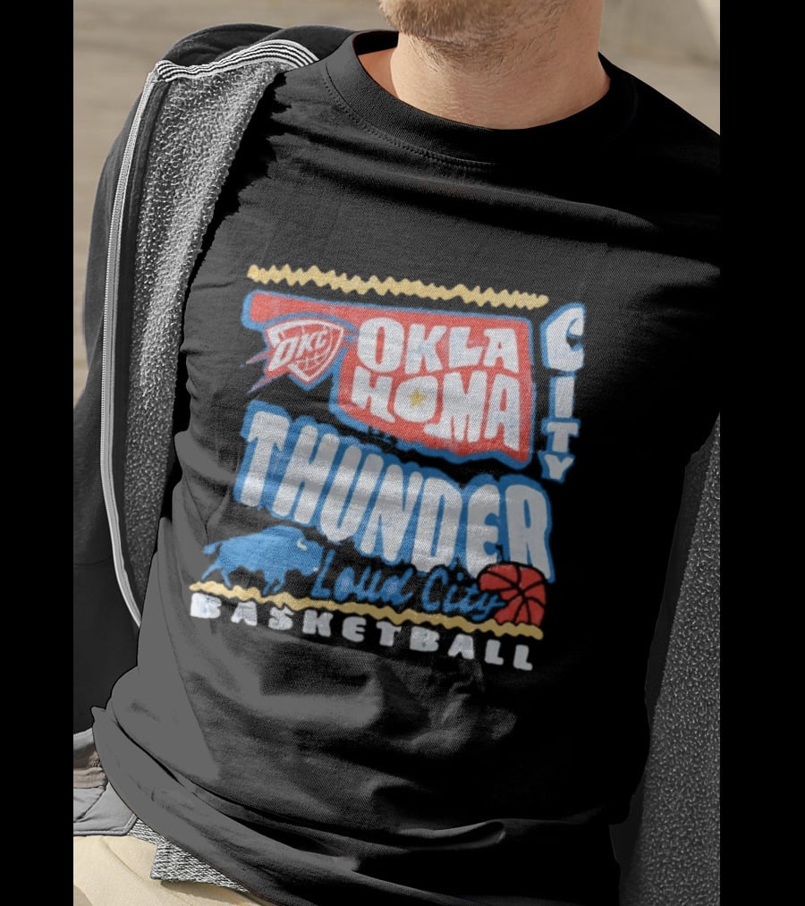 Oklahoma City Thunder Loud City Basketball OKC Team Spirit T-Shirt