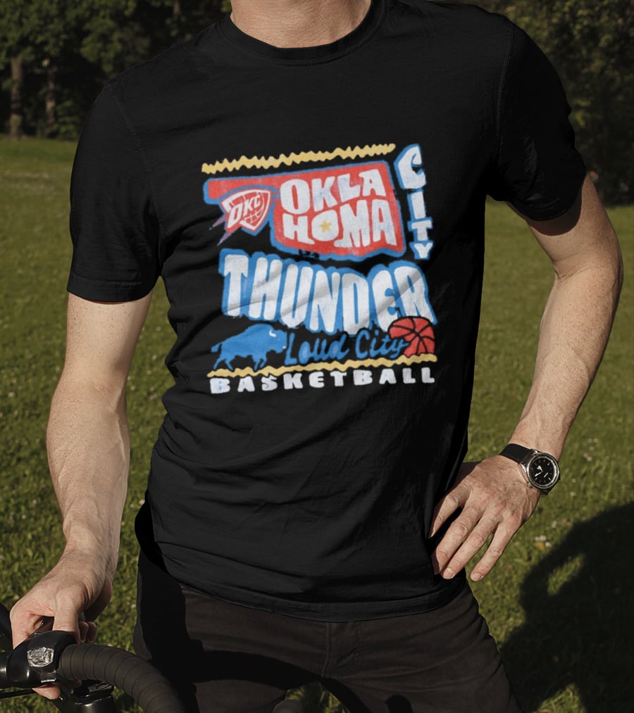 Oklahoma City Thunder Loud City Basketball OKC Team Spirit T-Shirt
