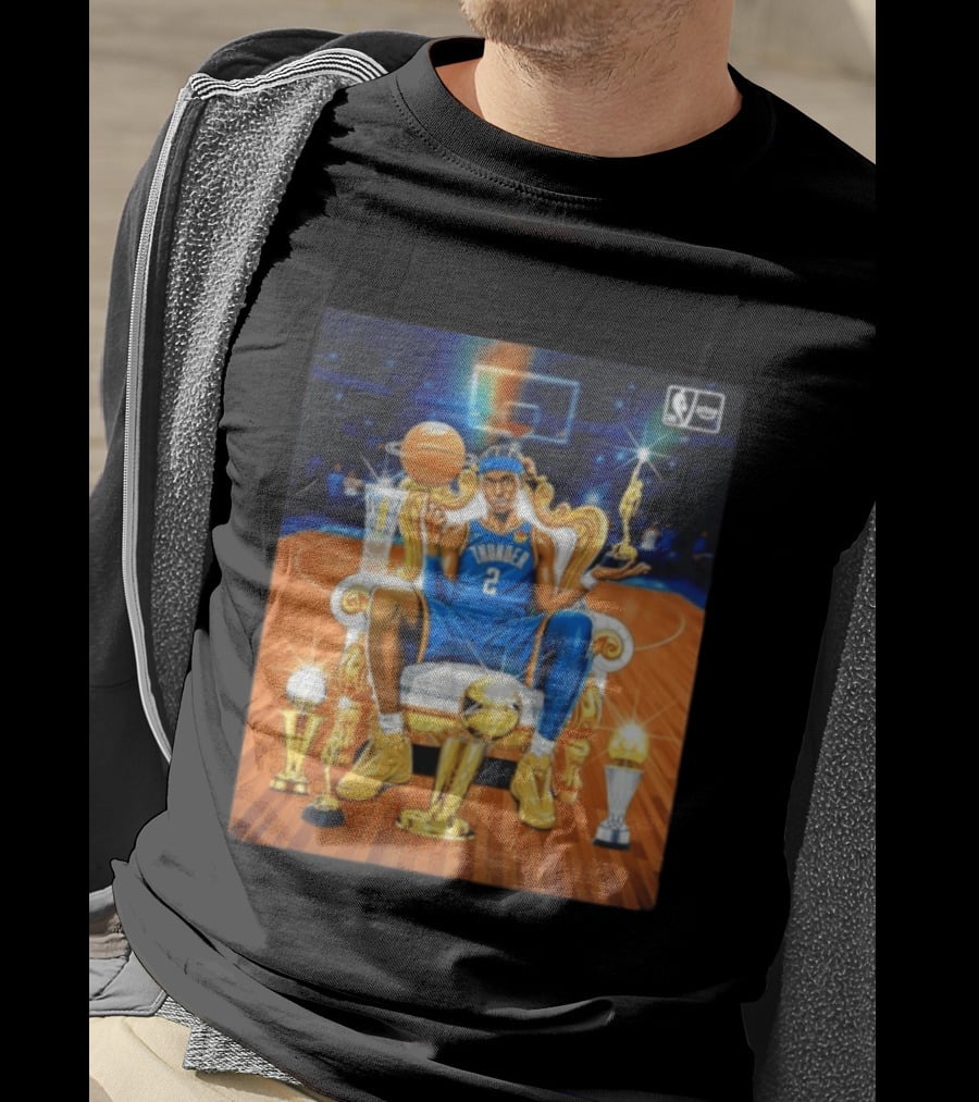 Shai Gilgeous Alexander Thunder NBA MVP 2025 26 Trophy Collection T-Shirt