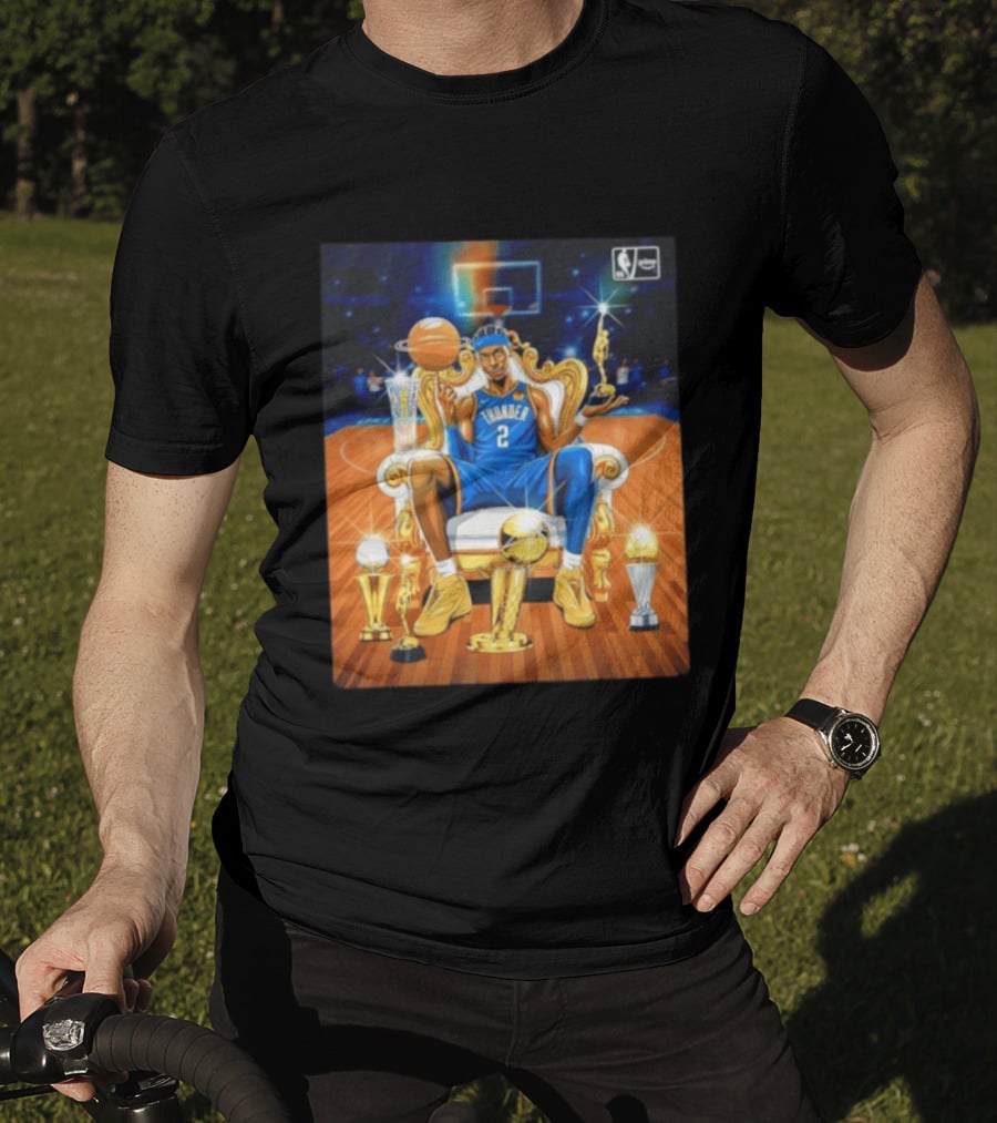 Shai Gilgeous Alexander Thunder NBA MVP 2025 26 Trophy Collection T-Shirt