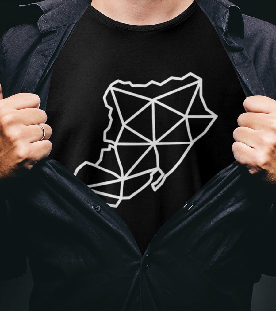 Staten Island Geometric Map Outline Triangles T-Shirt